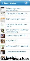 Информер популярных материалов для (uCoz)